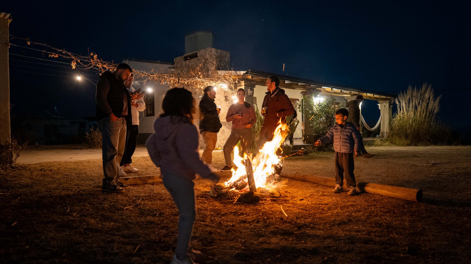 Noche de fogata en Quinta del Valle